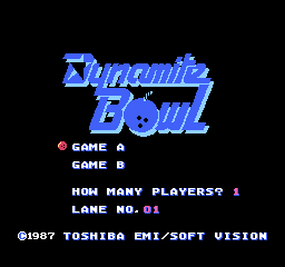 Dynamite Bowl Title Screen